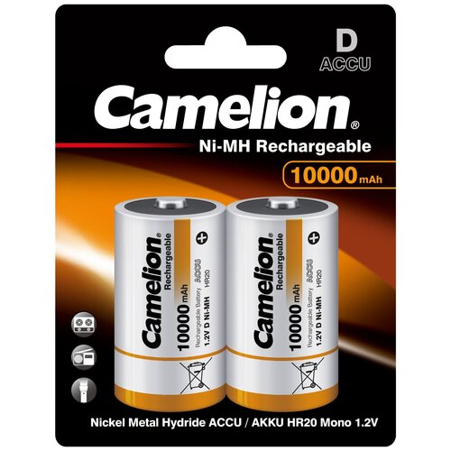 D-10000mAh Ni-Mh BL-2 (, аккумулятор,1.2В), CAMELION NH-D10000BP2 (12 шт.)