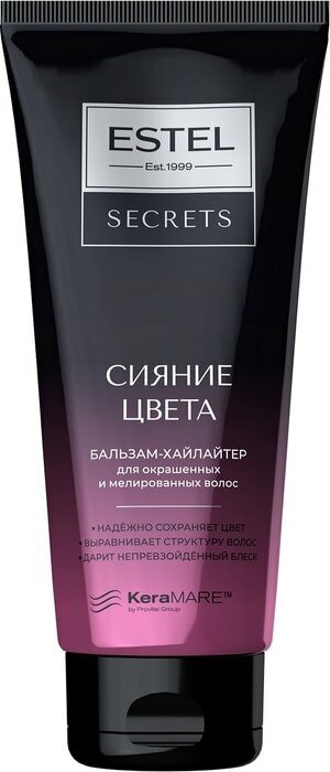 Бальзам-хайлайтер Estel Secrets Сияние цвета для окрашенных и мелированных волос 200мл