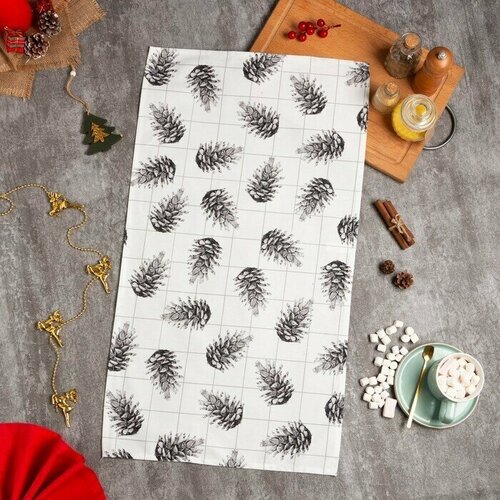 Полотенце Merry Christmas 40х73см 100 хлопок саржа 190 гм2 676₽