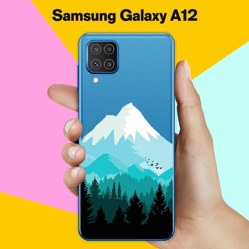 Силиконовый чехол Снежные горы на Samsung Galaxy A12 силиконовый чехол на samsung galaxy a91 самсунг галакси а91 горы арт 2 прозрачный