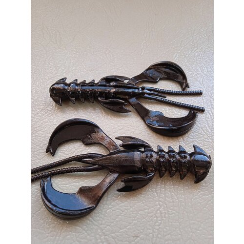 Силиконовая приманка Рак (Yabby) 80 мм, Черный (Black) 5 шт. уп.
