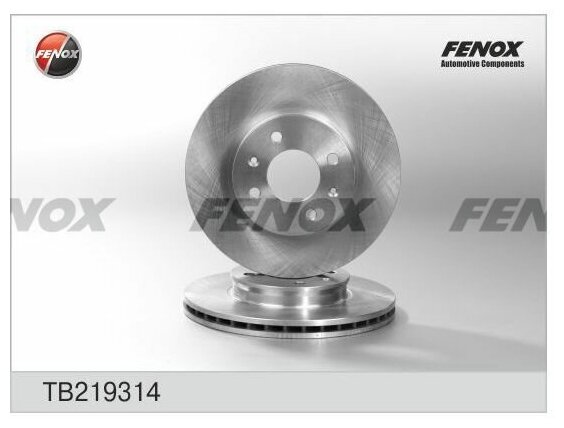 Диск тормозной передний FENOX TB219314 для а/м Hyundai Accent III(MC) 05-, Solaris, i20 08-, Kia Rio II 05-,