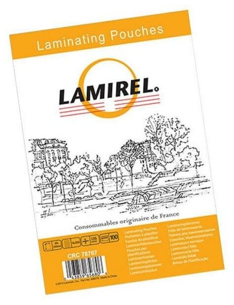Пленка для ламинирования Fellowes Lamirel LA-7876701 83х113мм 125мкм 100шт