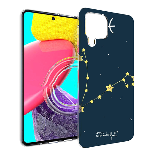 Чехол MyPads знак зодиака рыбы 1 для Samsung Galaxy M53 (SM-M536) задняя-панель-накладка-бампер