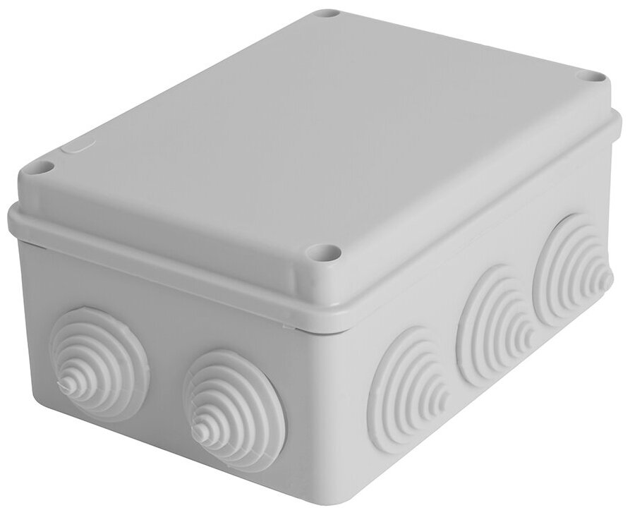 Коробка разветвительная STEKKER EBX20-310-55, 190*140*70мм, 10 вводов, IP55, светло-серая (GE41244), 40000