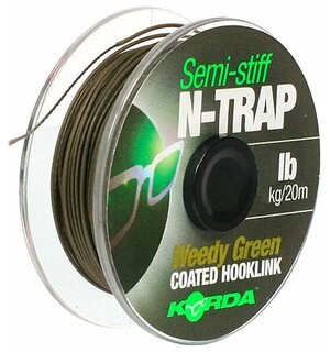 Поводковый материал KORDA N-Trap Semi-stiff 30lb Weedy Green