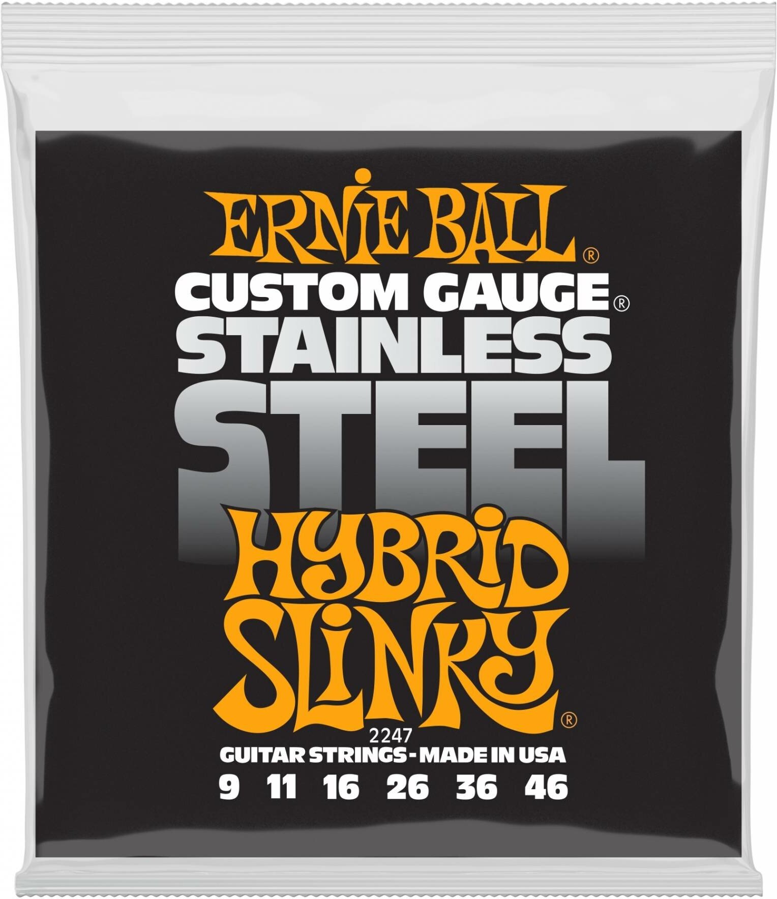 Ernie Ball 2247 Stainless Steel - Струны для электрогитары Hybrid Slinky (9-46)