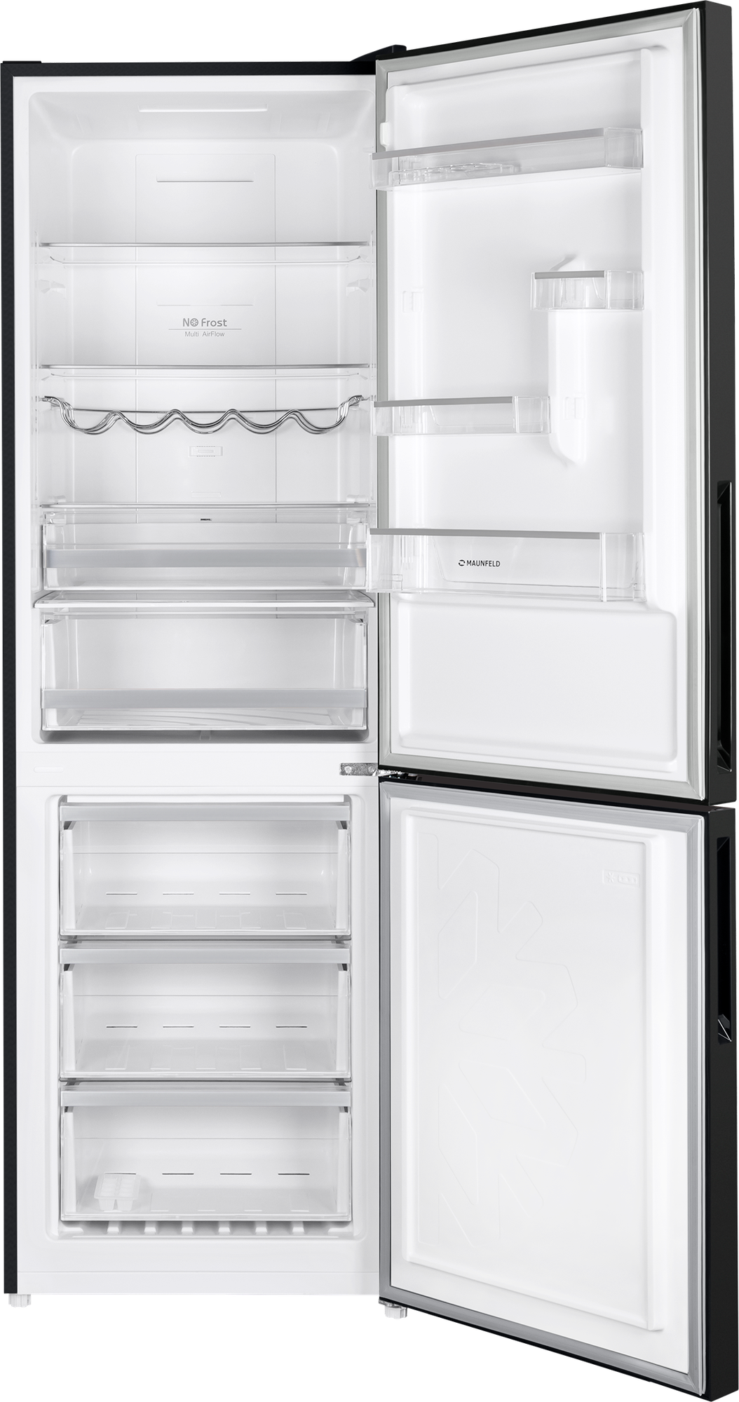 Двухкамерный холодильник MAUNFELD MFF185NFB