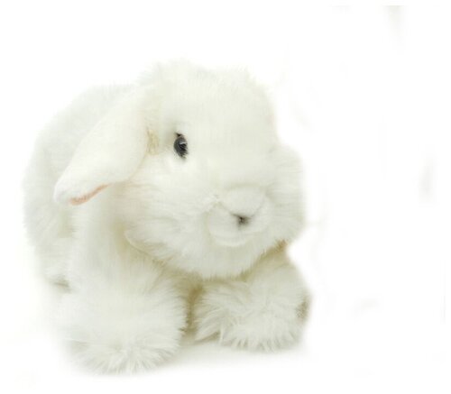 Игрушка мягконабивная LEOSCO Кролик белый лежащий 22 см