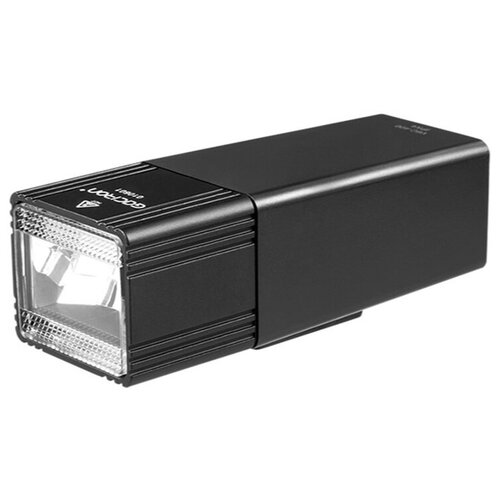 фото Фонарь передний gaciron v6c-400 400lm,1диод,авторежимы,встроенный li-аккум 2500mah,зарядка usb,крепление на руль,кнопка на руль,алюм.черный,135гр.