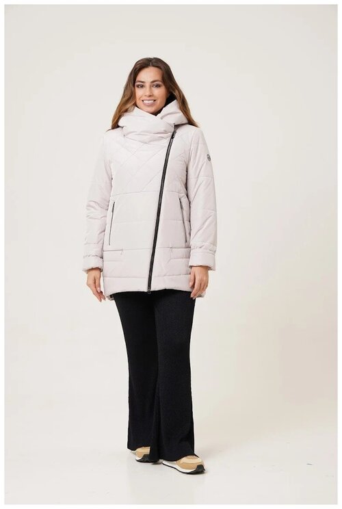 куртка  Maritta зимняя, средней длины, подкладка, капюшон, размер 40 (50RU), белый
