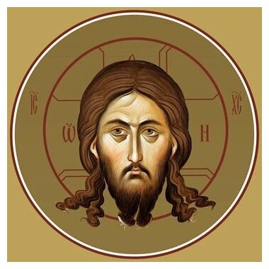 Освященная икона на дереве ручной работы - Господь Вседержитель (на Царские врата), 20x20x3 см, арт Ид4533