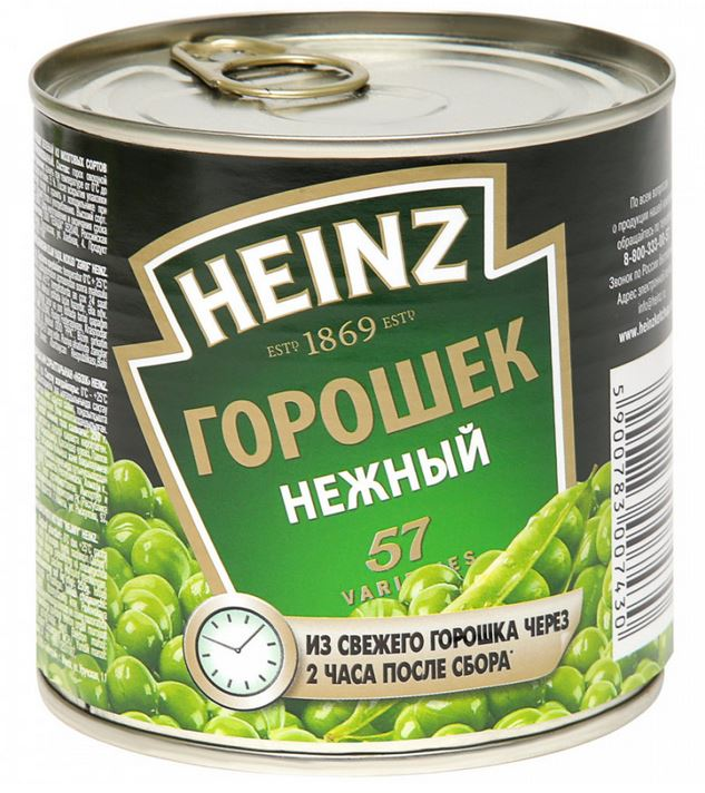 Heinz - горошек зеленый, 400 гр. - фотография № 7