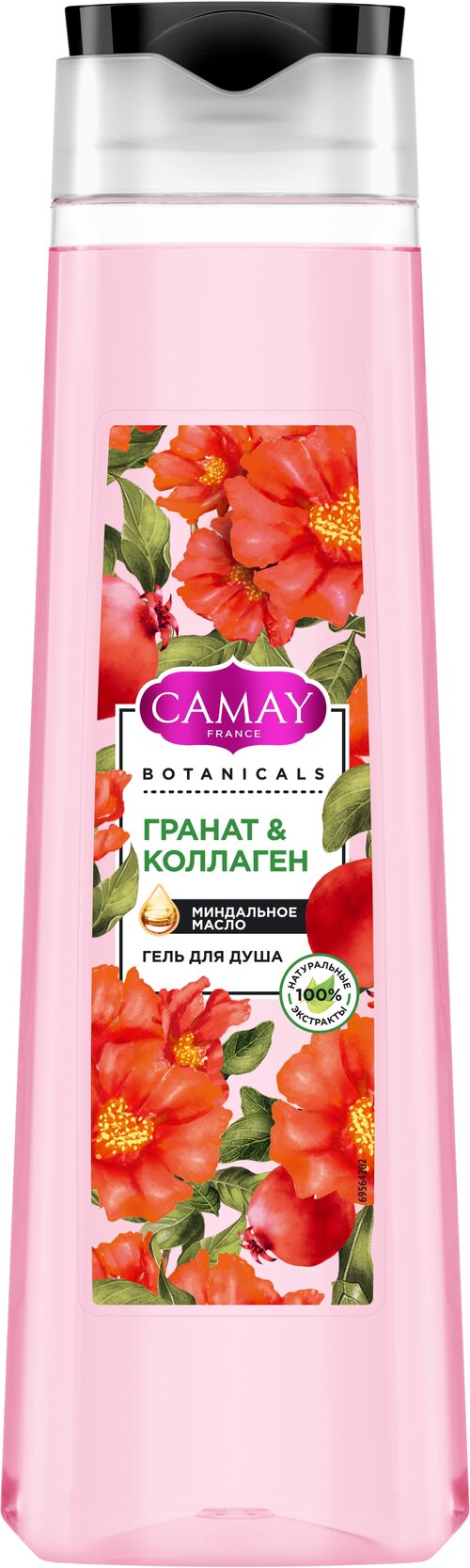 Гель для душа Camay Botanicals Гранат & коллаген, 400 мл