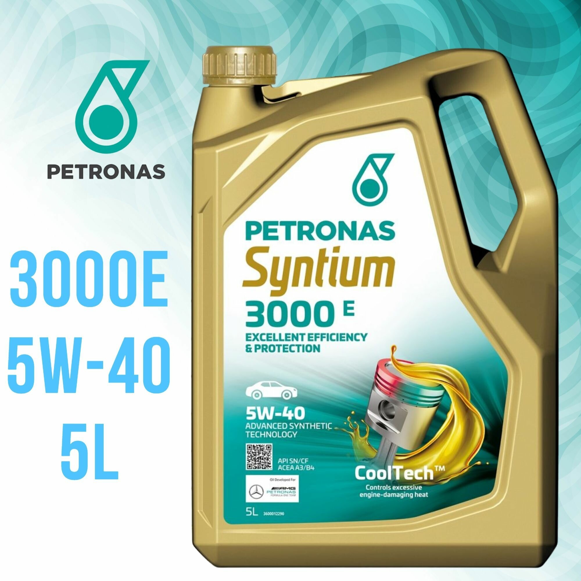 Моторное масло Petronas Syntium 3000 E 5W40 5л, артикул 18055019