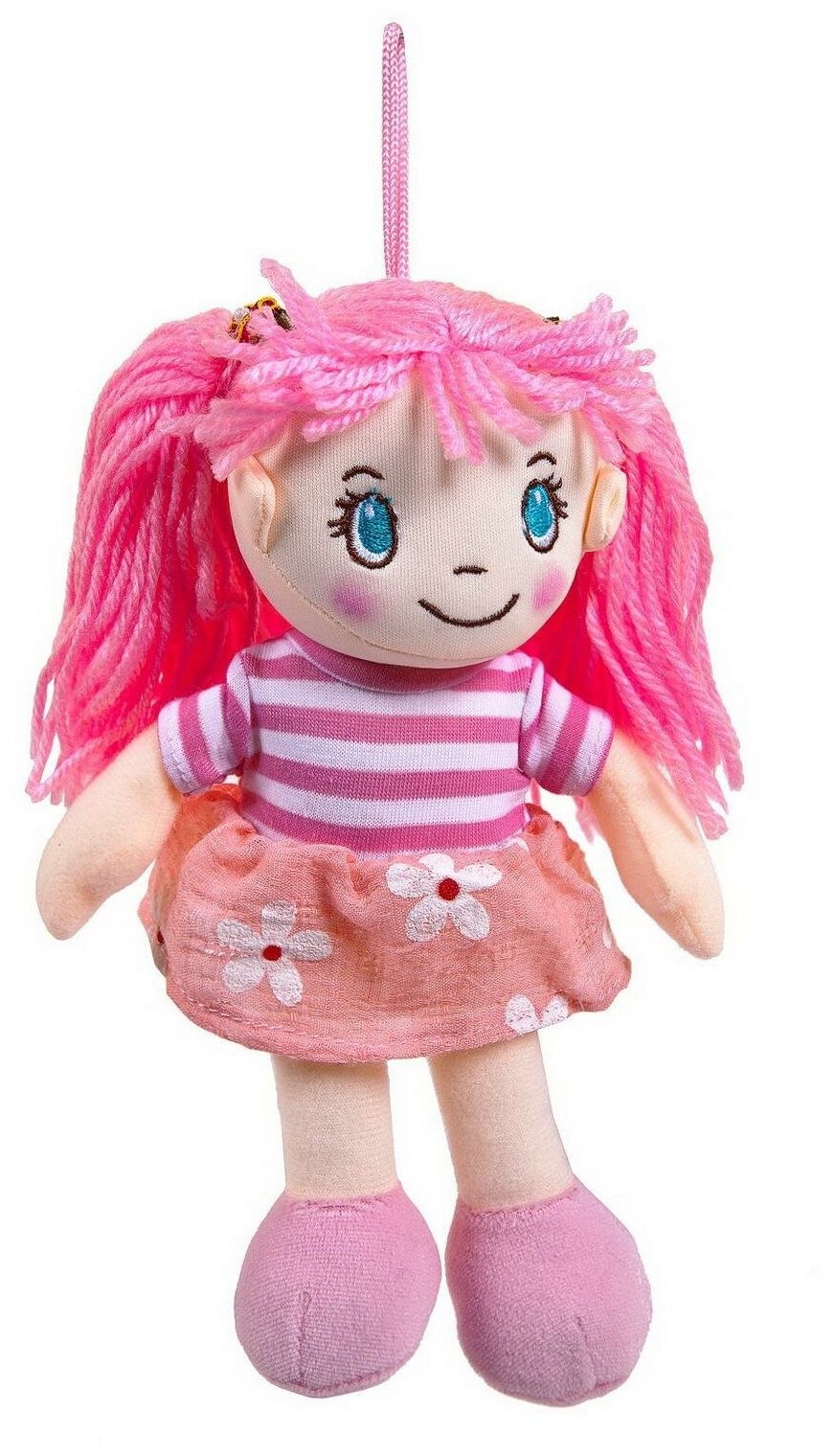 Кукла ABtoys Мягкое сердце, мягконабивная в розовом платье, 20 см. M6032
