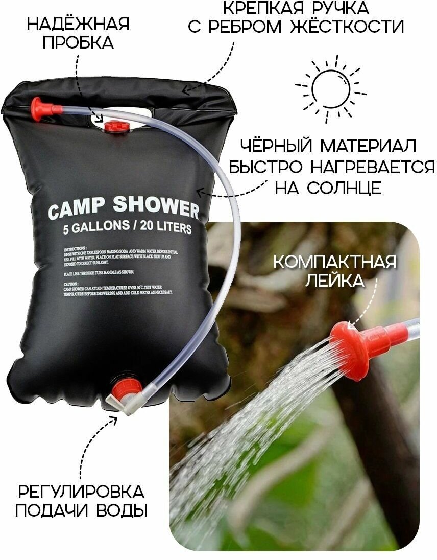 Душ летний Camp Shower переносной, объем 20 л - фотография № 5