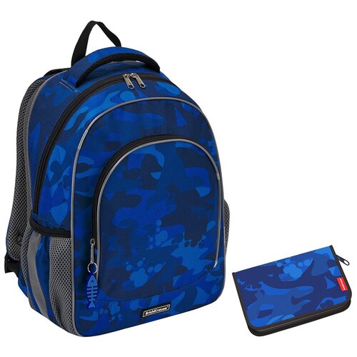 Рюкзак Erich Krause - ErgoLine 15L - Sea Camo - с пеналом erich krause ergoline 15l dinosaur park с пеналом