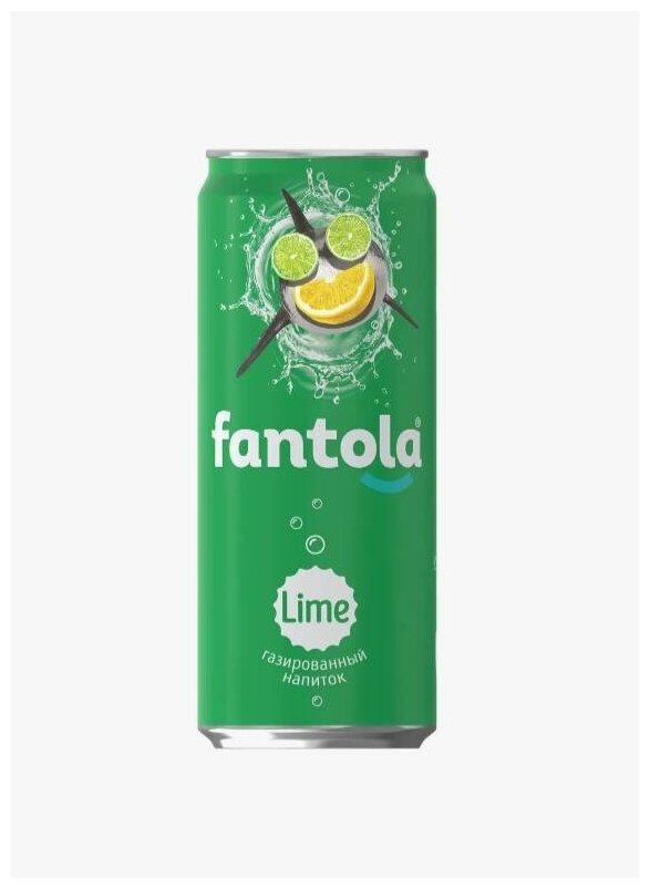 Лимонад FANTOLA "Lime" 0,33 л ж/б (12 шт) - фотография № 6