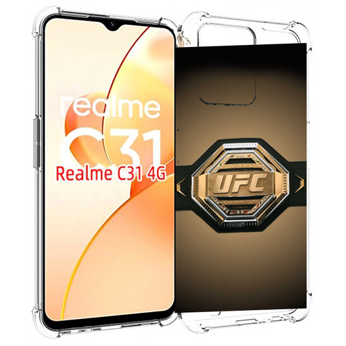 Чехол MyPads UFC единоборства мужской для OPPO Realme C31 задняя-панель-накладка-бампер