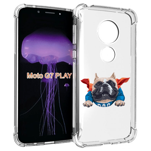 Чехол MyPads Супер-Дог для Motorola Moto G7 Play задняя-панель-накладка-бампер