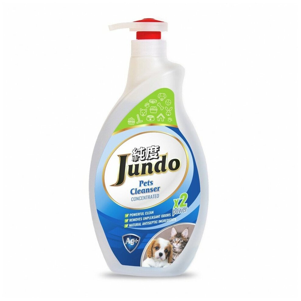 Конц-ный гель для уборки за домашними животными Jundo Pets cleanser с ионами серебра и коллагеном, 1 л - фотография № 15