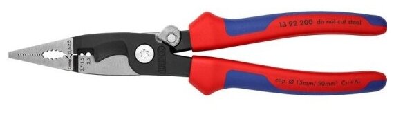 Клещи электромонтажные Knipex 1392200 с двухкомпонентными рукоятками фосфатированные, черного цвета 200 mm