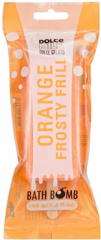 DOLCE MILK Бомбочка для ванны Бурлящее Эскимо ORANGE FROSTY FRILL 148 г