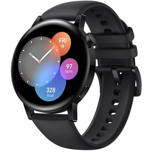 Умные часы Huawei GT 3 MIL-B19 Black SS-Black Fluoroelastomer 55027148 2411600₽