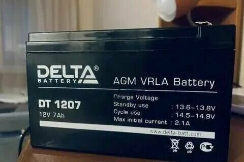 Аккумуляторная батарея DELTA Battery DT 1207 12В 7 А·ч