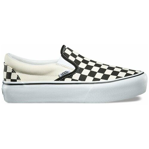 Слипоны Vans Classic Slip-On Checkerboard Platform бежевые (40)