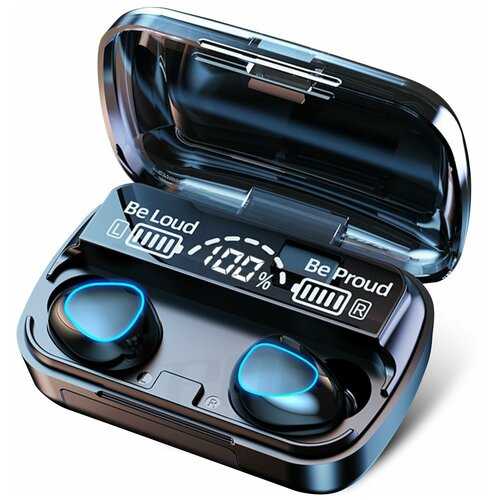 Наушники беспроводные с микрофоном / Игровая гарнитура совместимая с iPhone, Samsung, Xiaomi и ПК / Power Bank 2200 mAh