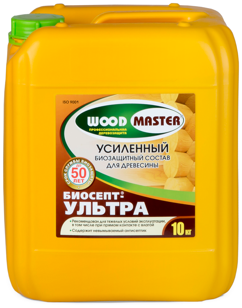 Усиленный биозащитный состав WOODMASTER биосепт-ультра (10кг.)