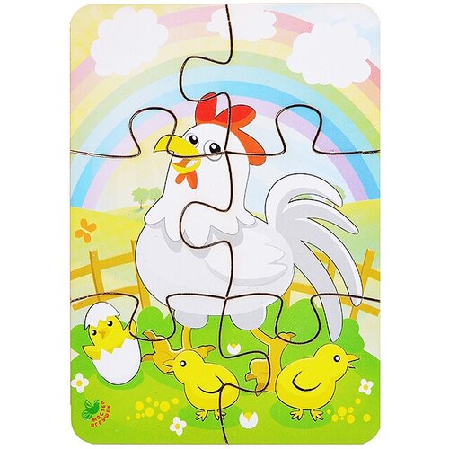 Пазл Курица и радуга 6 элементов 276₽