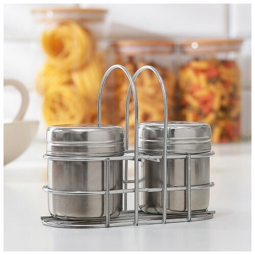 Набор для специй из нержавеющей стали SP 70 мл 2 шт солонка и перечница 1325₽