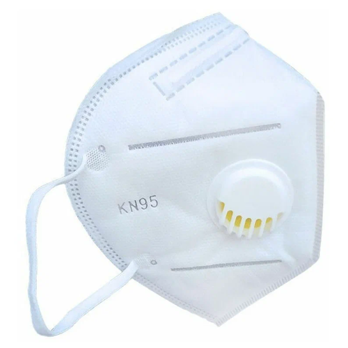 Респиратор KN95 с клапаном, степень защиты FFP2 (белый) (10 шт)