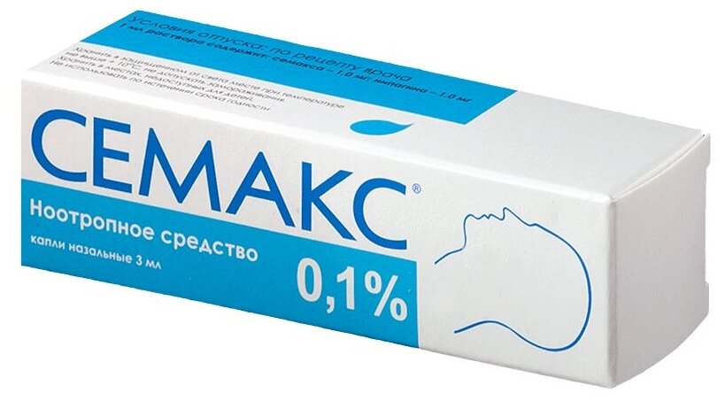 Семакс капли наз., 0.1%, 3 мл, 1 шт.