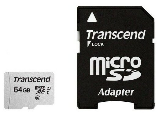 Карта памяти Transcend TS 64 GUSD300S-A + adapter