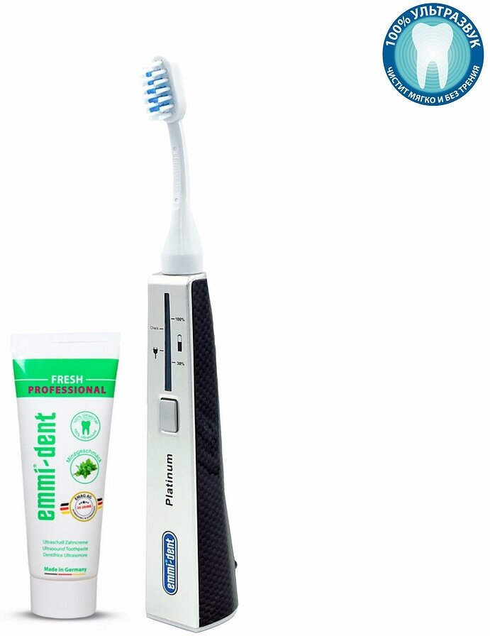 Ультразвуковая зубная щетка Emmi-Dent 6 Platinum Carbon, черная - фотография № 4