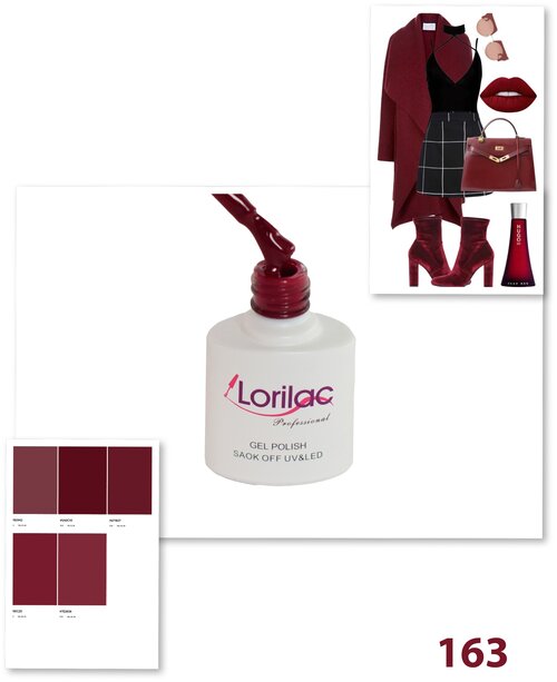 Lorilac Гель-лак Gel Polish, 10 мл, 35 г, 163