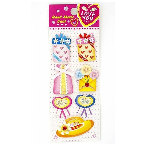 Набор наклеек, объемные, декоративные для скрапбукинга