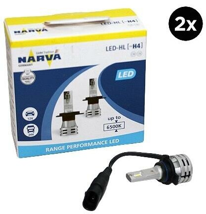 NARVA комплект ламп светодиодных LED H4 RANGE PERFORMANCE 6500K 18032, 2шт - фотография № 11