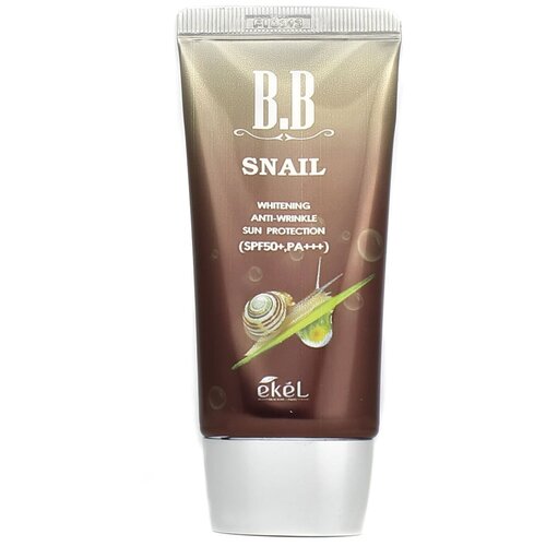 Ekel BB Snail Whitening Anti-Wrinkle Sun Protection BB крем антивозрастной с улиточным муцином 50 мл  - Купить