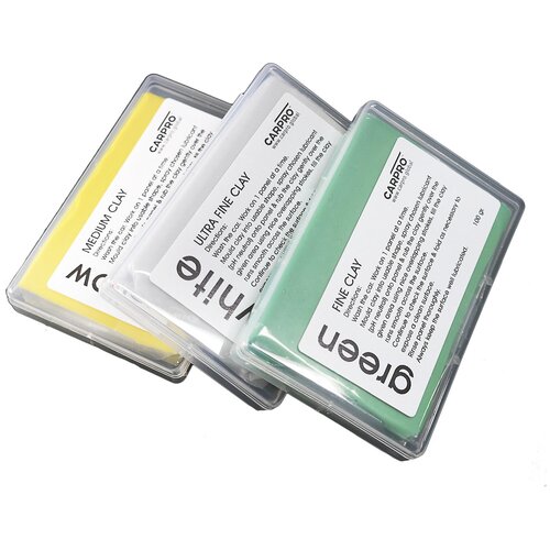 CarPRO 3Clays Bar Set комплект глин для очистки ЛКП, 300г