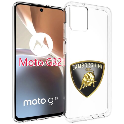 Чехол MyPads ламборгини-lambo-6 мужской для Motorola Moto G32 задняя-панель-накладка-бампер