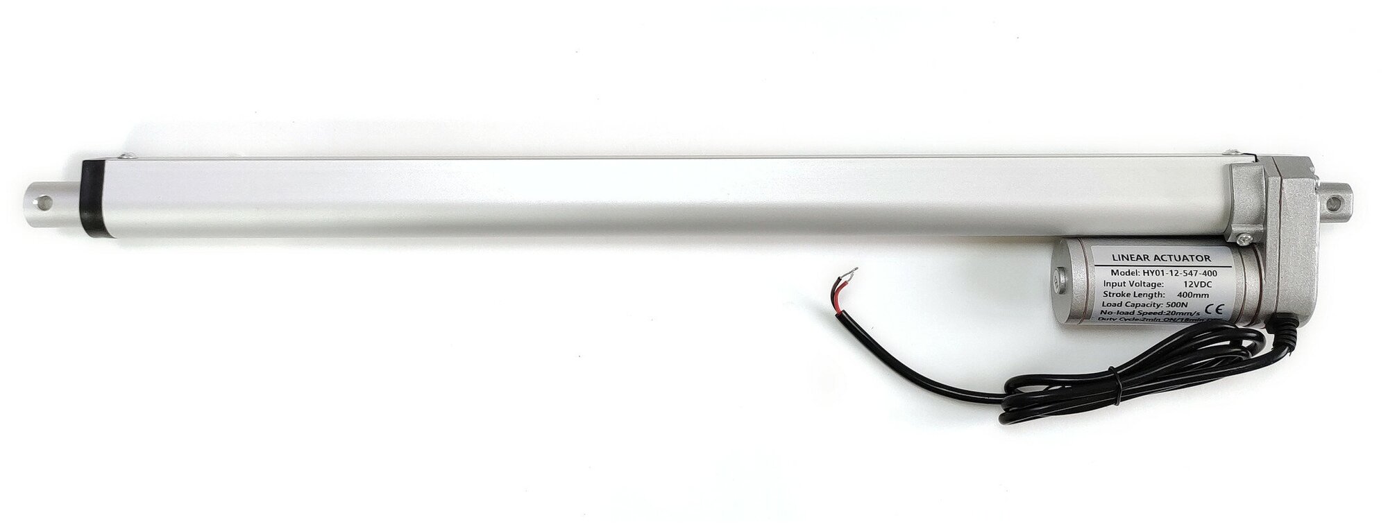 Линейный привод (актуатор) 12 В длина хода 400 мм 20 мм/с нагрузка до 50 кг.