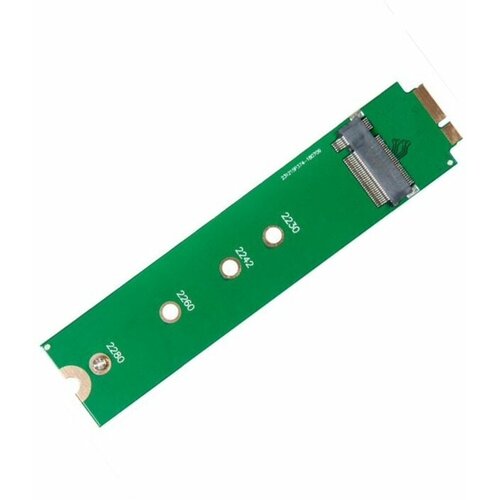 Adapter / Адаптер SSD - M.2(NGFF) SSD для Apple MacBook Air 11 13 A1370 A1369, Late 2010 Mid 2011 (зеленый) (6+12Pin) big a1370 адаптер средний ssd m 2 ngff для apple macbook air 11 13 a1369 late 2010 mid 2011 зеленый ssd 6 12pin nfhk n 2011n a1370