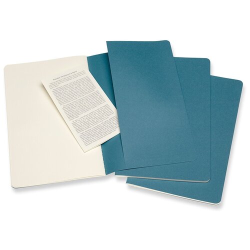 Блокнот Moleskine CAHIER JOURNAL CH018B44 13х21 см обложка картон 80стр. без линовки, голубой (3шт)