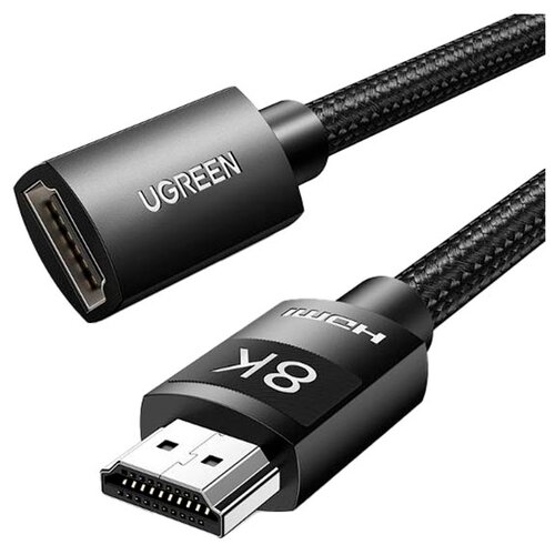 Кабель UGreen HDMI - HDMI HD151, 0.5 м, черный ugreen 10110 кабель ugreen hd104 hdmi v1 4 медь 19 1 цвет желтый черный 10m