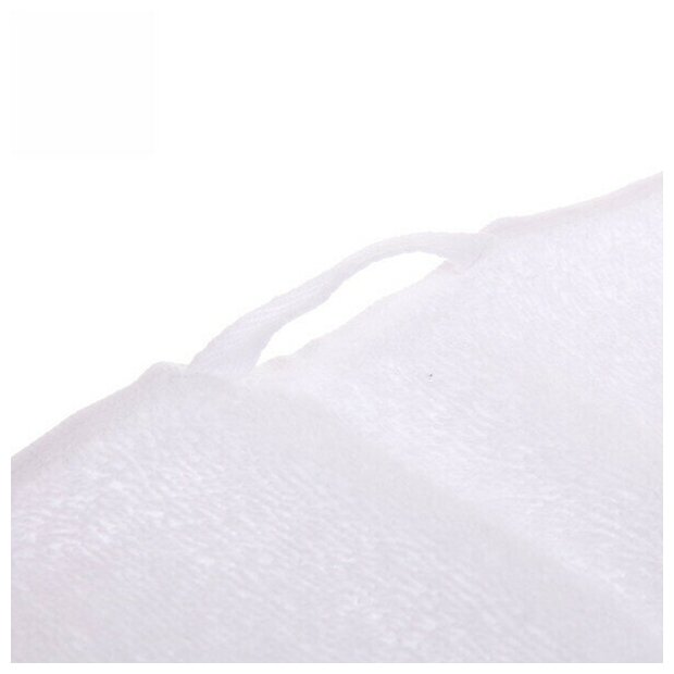 Полотенце махровое 100*150см «LUNA» цвет белый 01000 плотность 360гр/м2 с петелькой-подвесом - фотография № 7